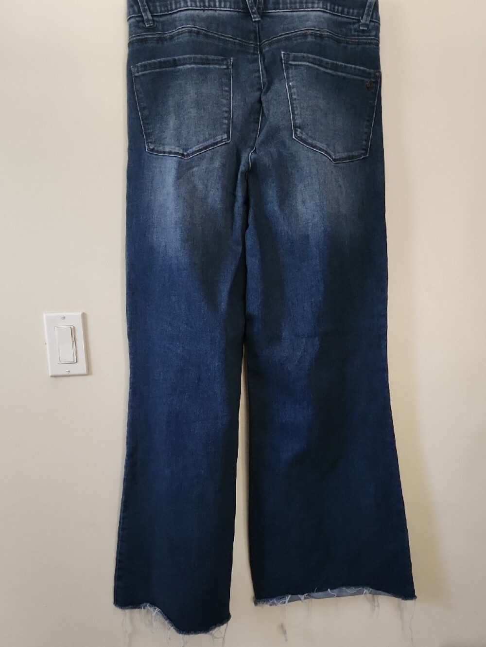 Democracy Dark Blue High-Rise Wide-Leg Flare Jeans - Picture 4 of 4